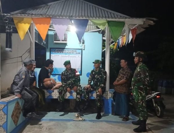 Pastikan Wilayah Kondusif, Kodim 0716/Demak Gelar Siskamling