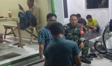 Pelindung  dan Sahabat Warga, Jejak Langkah Babinsa di Malam Hari